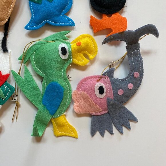 Felt Brooches or Christmas Ornaments LOT Made in Japan Cute Animals - Picture 6 of 7